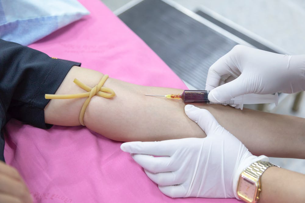 person getting a blood test